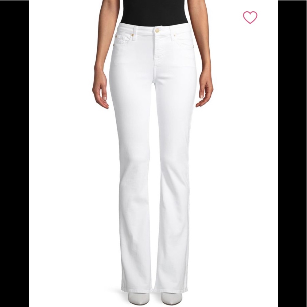 7 for Mankind bootcut white jeans